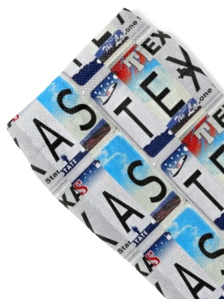 Texas License Plates Socks