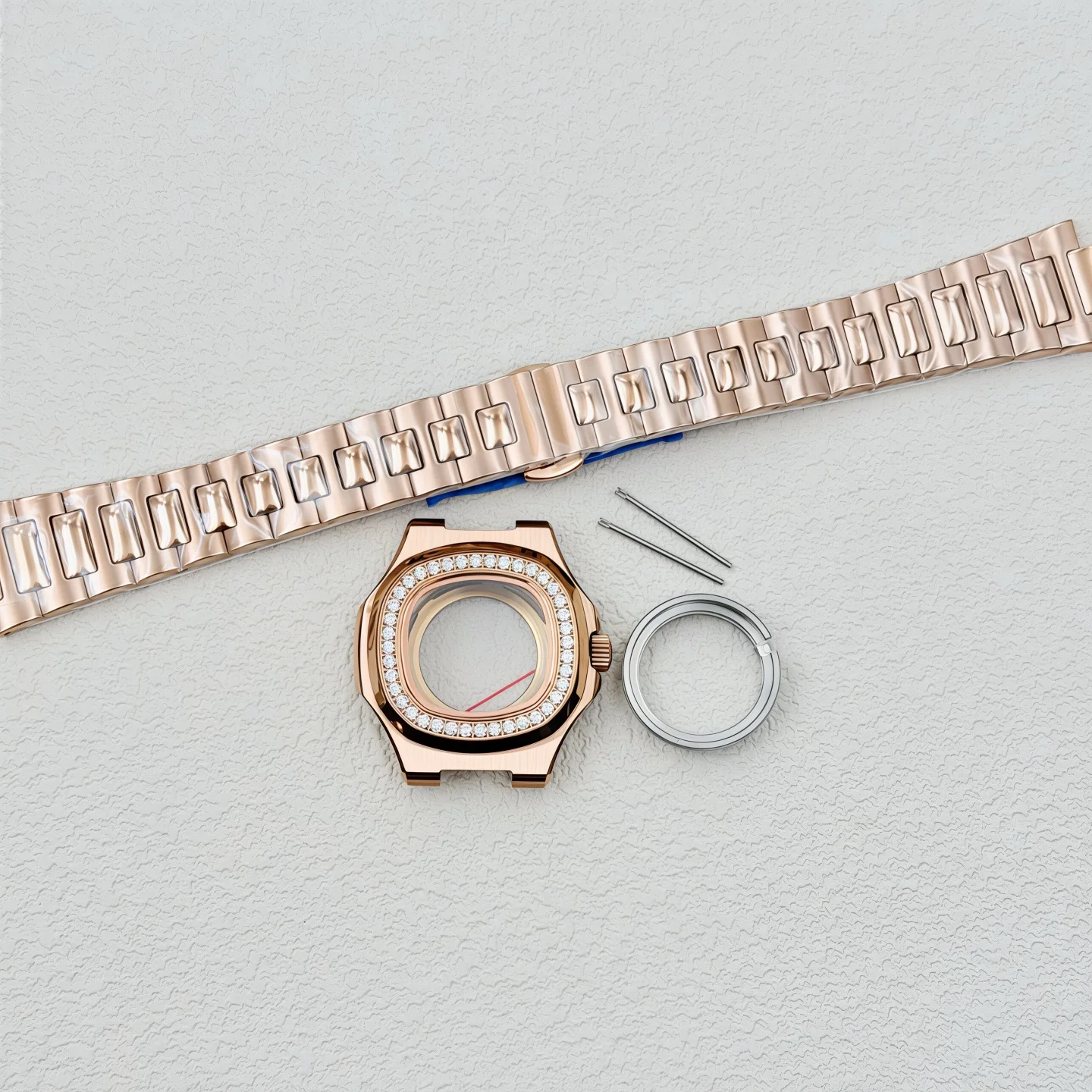 New model ladies' watch accessory - 35MM women's Nautilus diamond case and strap set with sapphire crystal, fitted with NH05