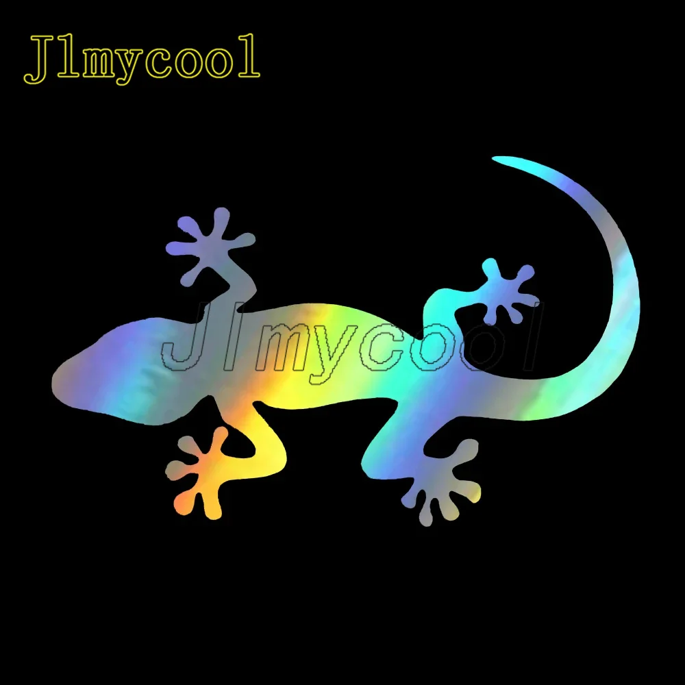 12CM*9CM Lovely Reflective Gecko Shape Warning Car Stickers Car Window Personality Decorative Styling Decal Sticker
