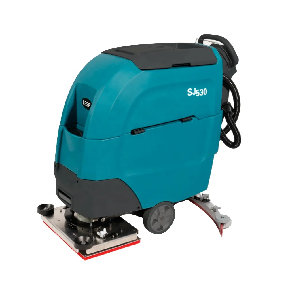 SJ530S Walk Behind Floor Scrubber CE Certified Industrial Floor Cleaning Machine for Shopping Malls and Warehouses