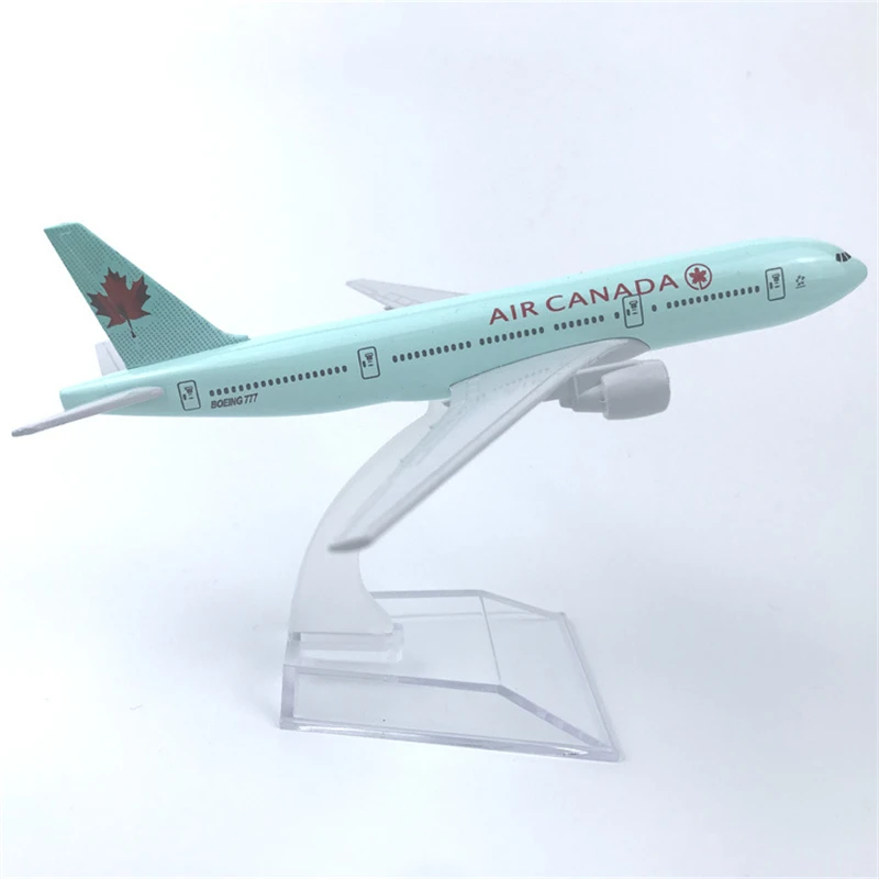 

Игрушечный самолет из сплава, 16 см B777 Canada Airlines, масштаб 1:400, масштаб 777, модель самолета с основанием для коллекционного сувенира, шоу, подарок, украшения