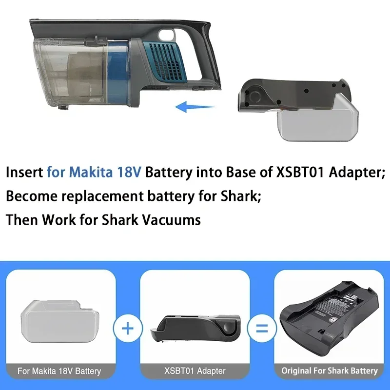 MT-XSBT01 DW-XSBT01 MIL-XSBT01 Adapter Converter For Makita For Dewalt For Milwaukee 18V Li-ion Battery For Shark Vacuum Cleaner