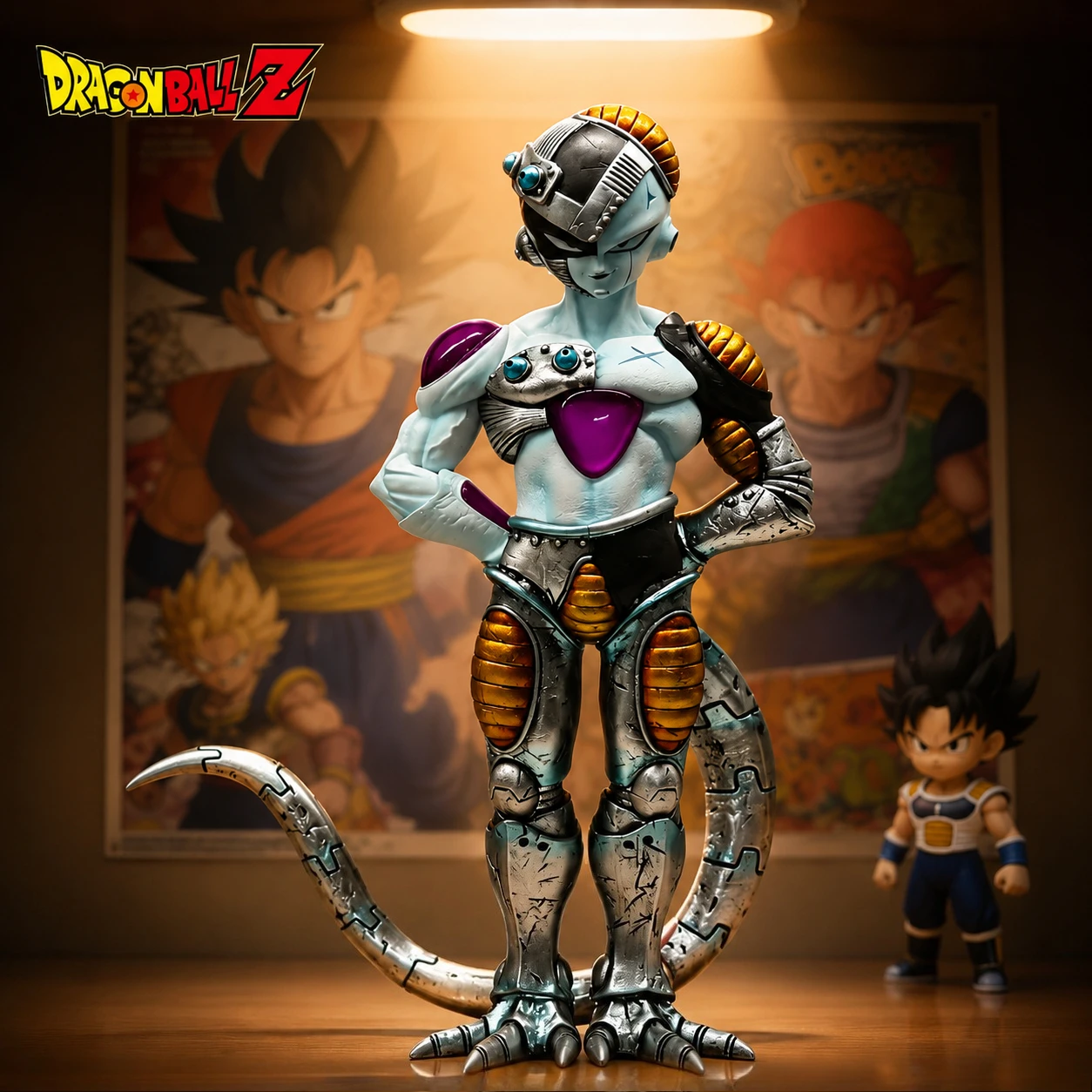 21cm/8.27inch Anime Dragon Ball Mecha Frieza Freeza Action Figure Anime Statue Collectible Display Model Gift for Fans