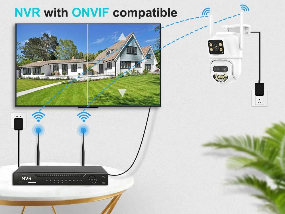 Picture 7: 9MP 8CH Wifi NVR Security Camera Kit 4CH Wireless Outdoor 8x Zoom 7-inch LCD CCTV System With Night Vision Function