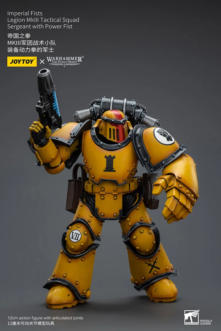 JOYTOY Warhammer „The Horus Heresy“ Imperial Fists Legion MkIII Tactical Squad Sergeant With Power Fist Actionfiguren Puppe