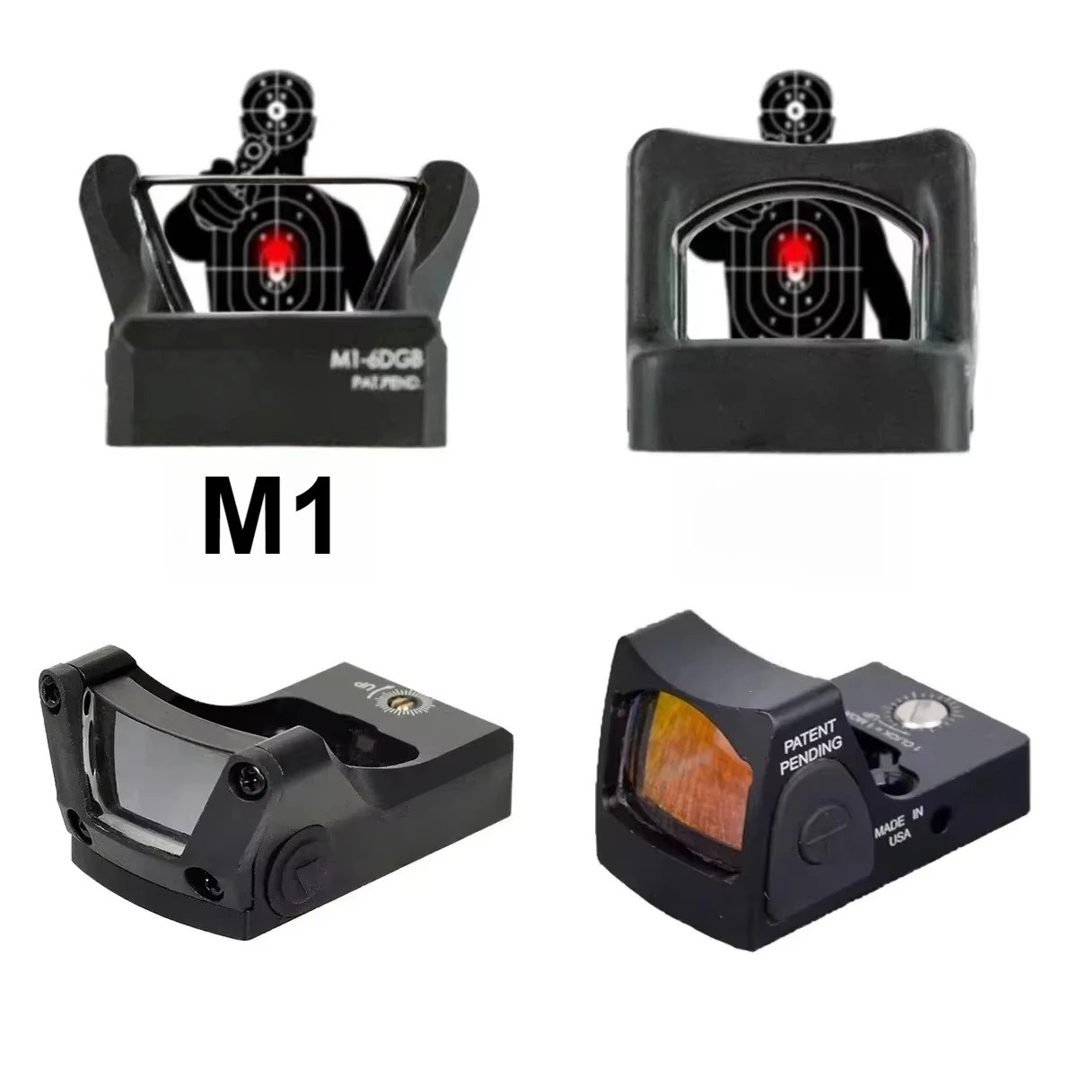 

Tactical M1 Red Dot Airsoft Reflex Sight Hunting Scope With 20mm Picatinny Rail Mount Hunting Riflescope Glock Mount Plate