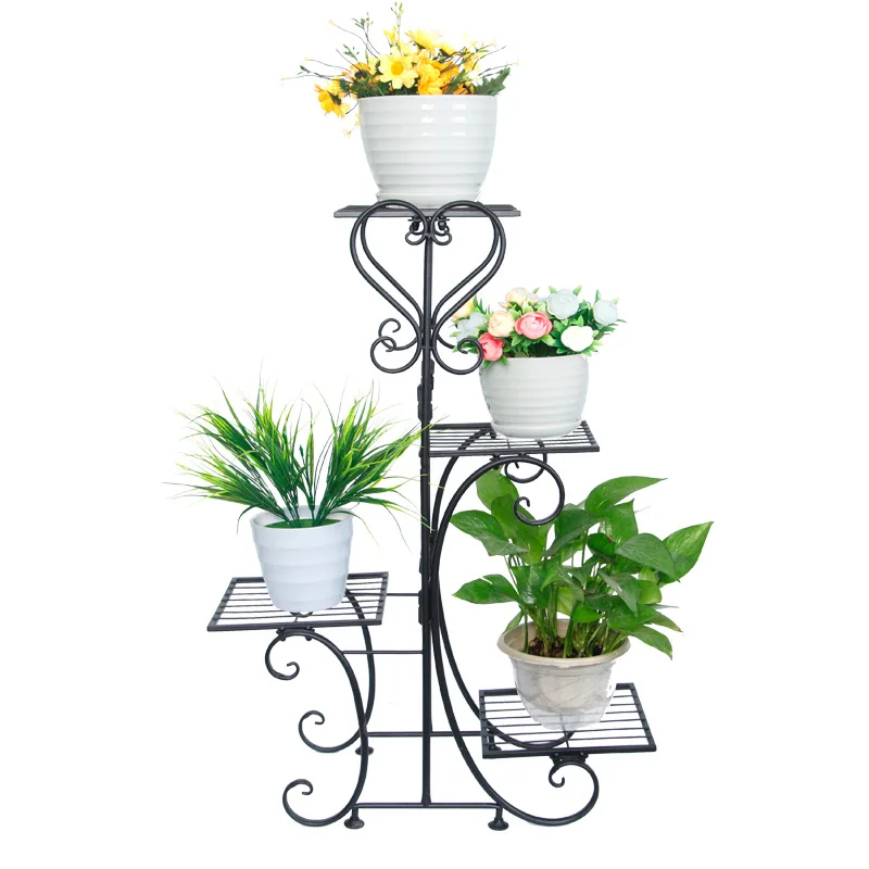 Nordic explosive indoor metal floor style flower rack adjustable iron work flower rack