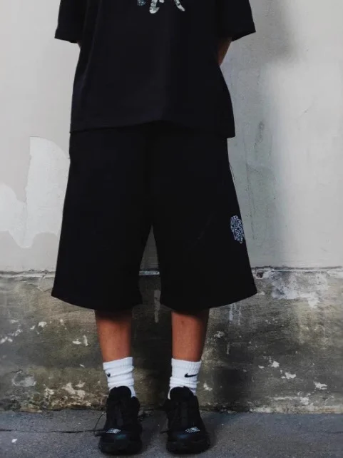 

Повседневные свободные мужские брюки в стиле хип-хоп, спортивные штаны с вышивкой, летняя спортивная одежда в американском стиле ретро, молодежная мода