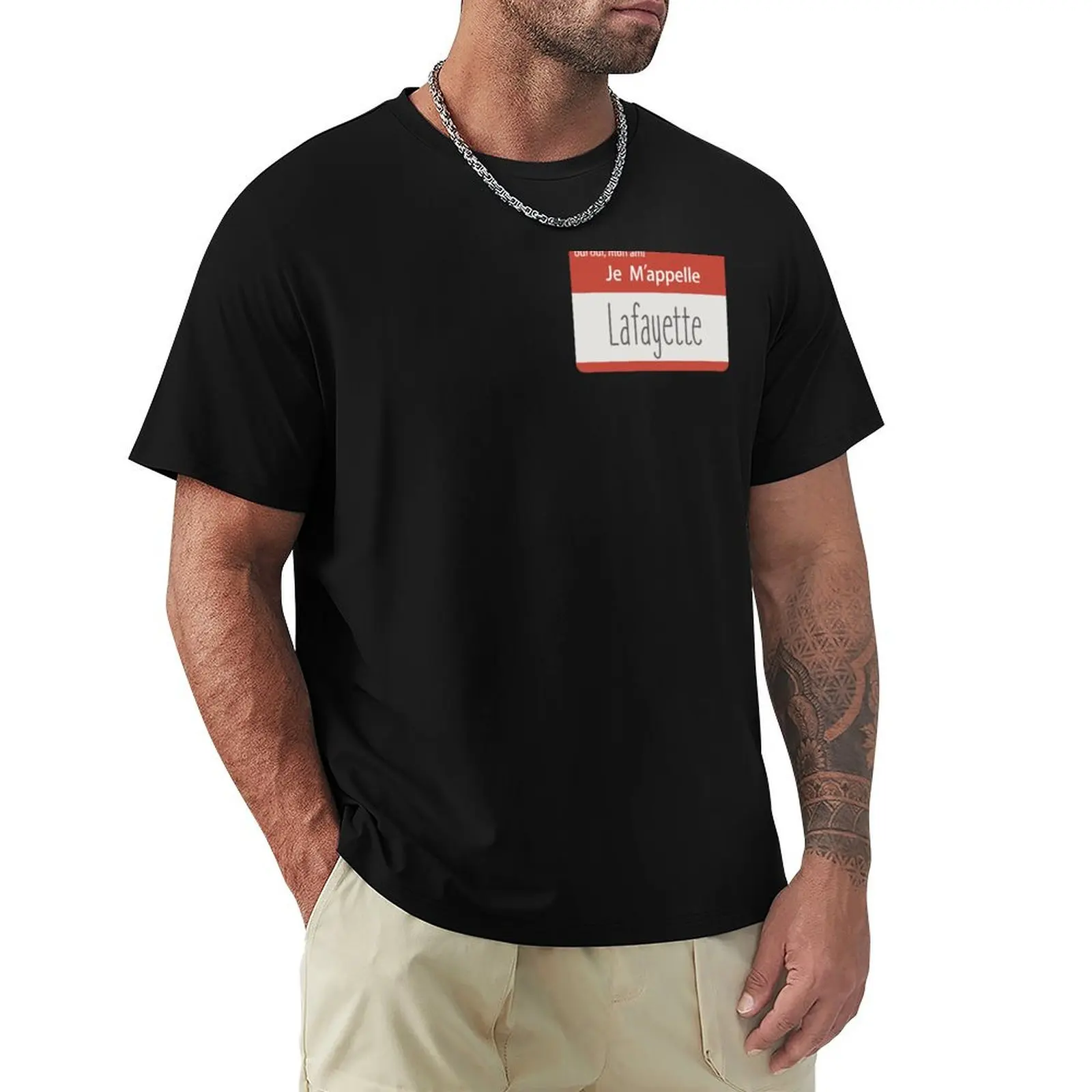 

oui oui, mon ami, je m'appelle Lafayette T-Shirt Classic Graphic Short Sleeve Top