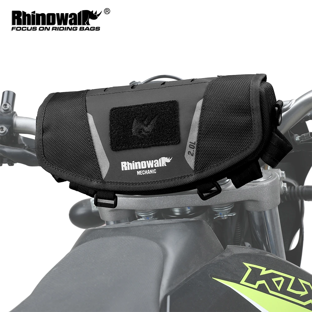 

Rhinowalk Motorcycle Handlebar Bag With Rain Cover Single-Hand Operation Shoulder Bag 2L Fits 7-Inch Phone Action Camera Etc.