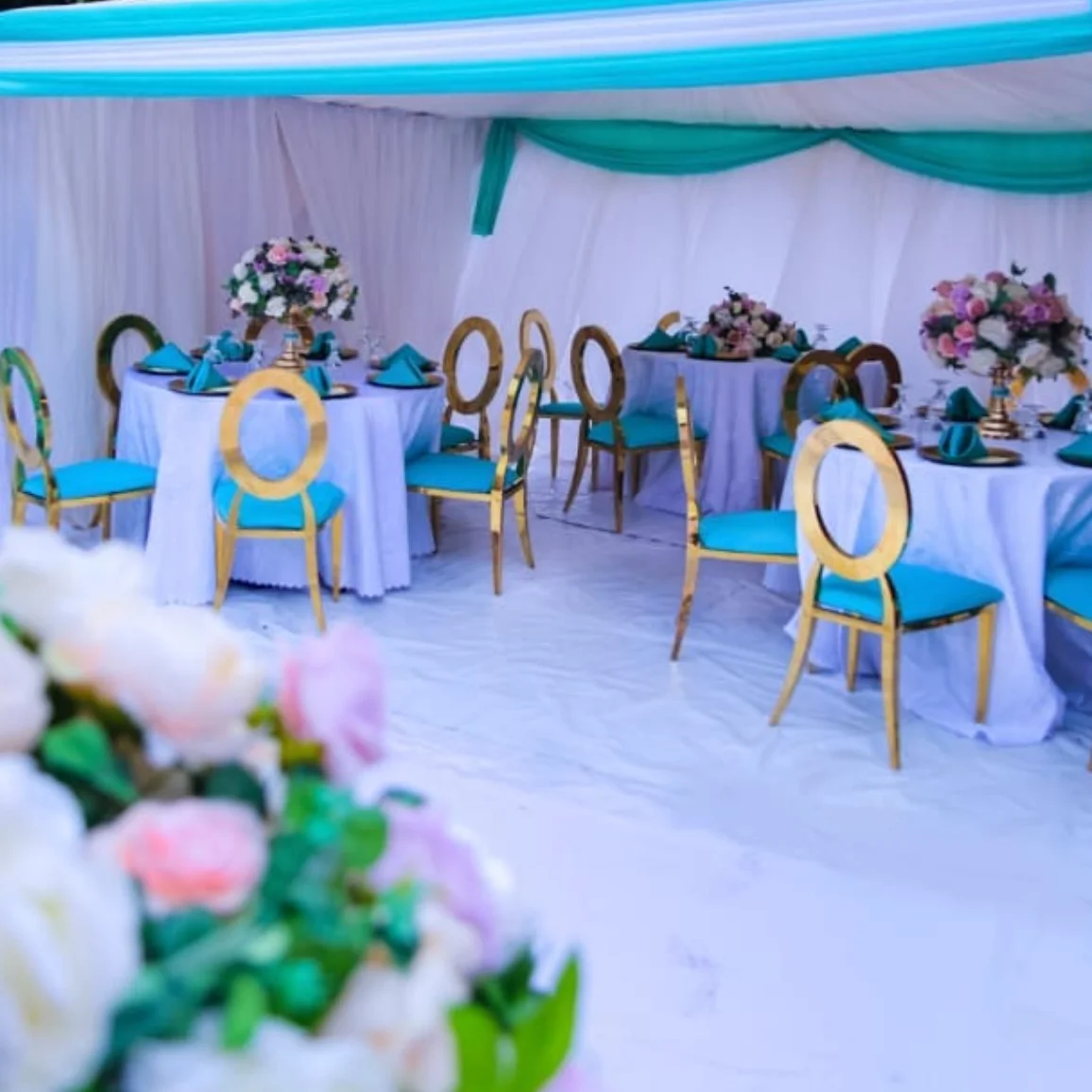 24pcs)Stainless steel dining for banquet chiavari luxury king event gold chair and tables throne wedding chairs 79