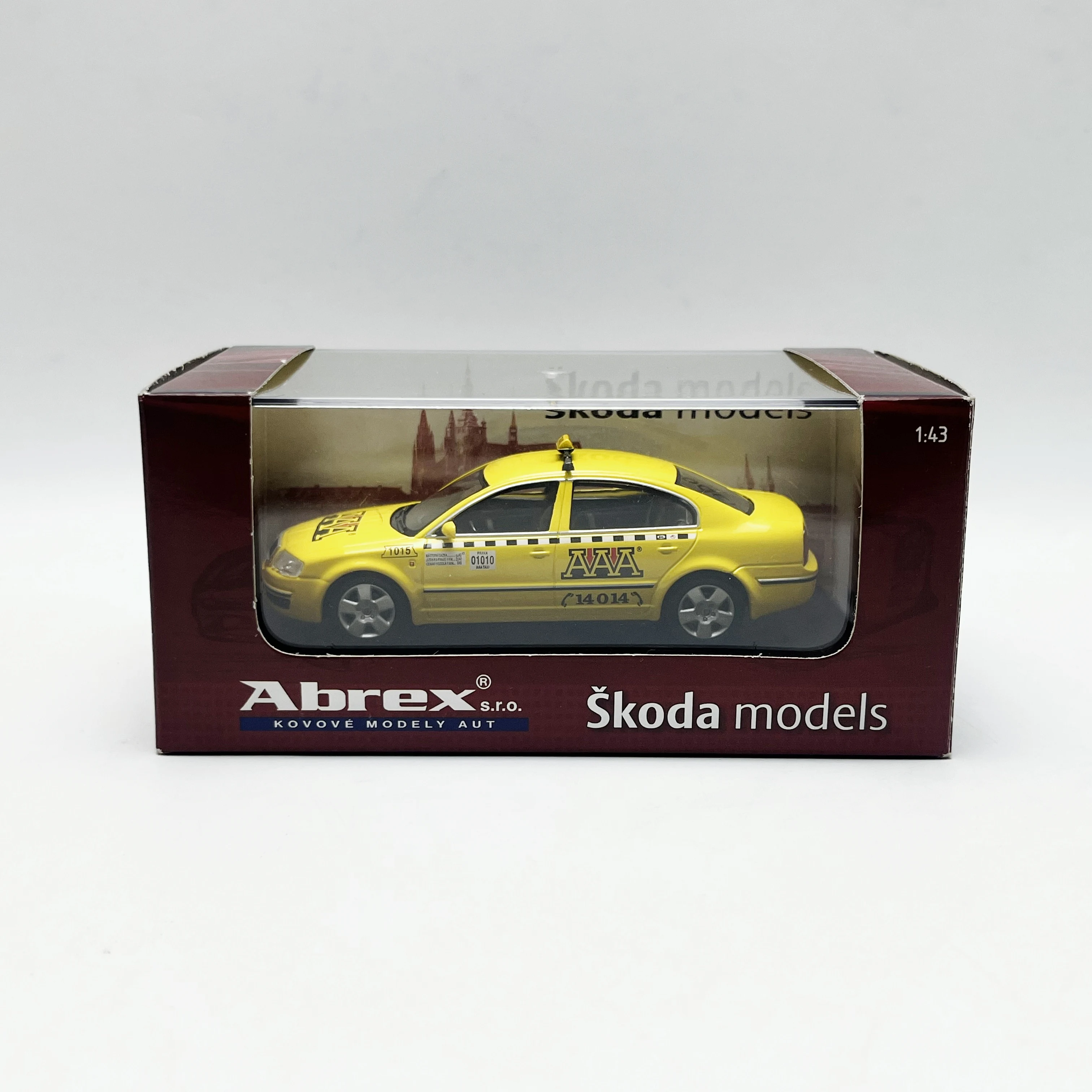 ABREX 1/43 SKODA Superb Taxi, modelo de carro em liga