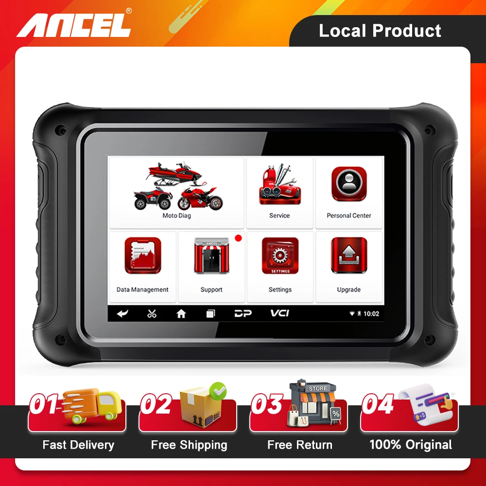 2024 ANCEL MT700 Motorcycle OBD2 Scanner Full Systems Oil Reset ABS Diagnostic Tool with 35+ Reset Professional Automotive Tools