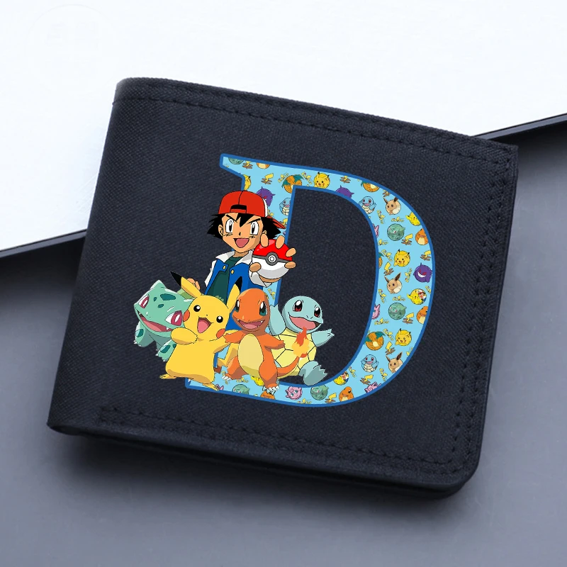 Мужской-кошелек-с-буквами-азбуки-и-персонажами-аниме-складной-с-изображением-Покемонов-и-Пикачу-короткий-с-несколькими-отделениями-для-кредитных-карт-мультяшный-холщовый-для-монет