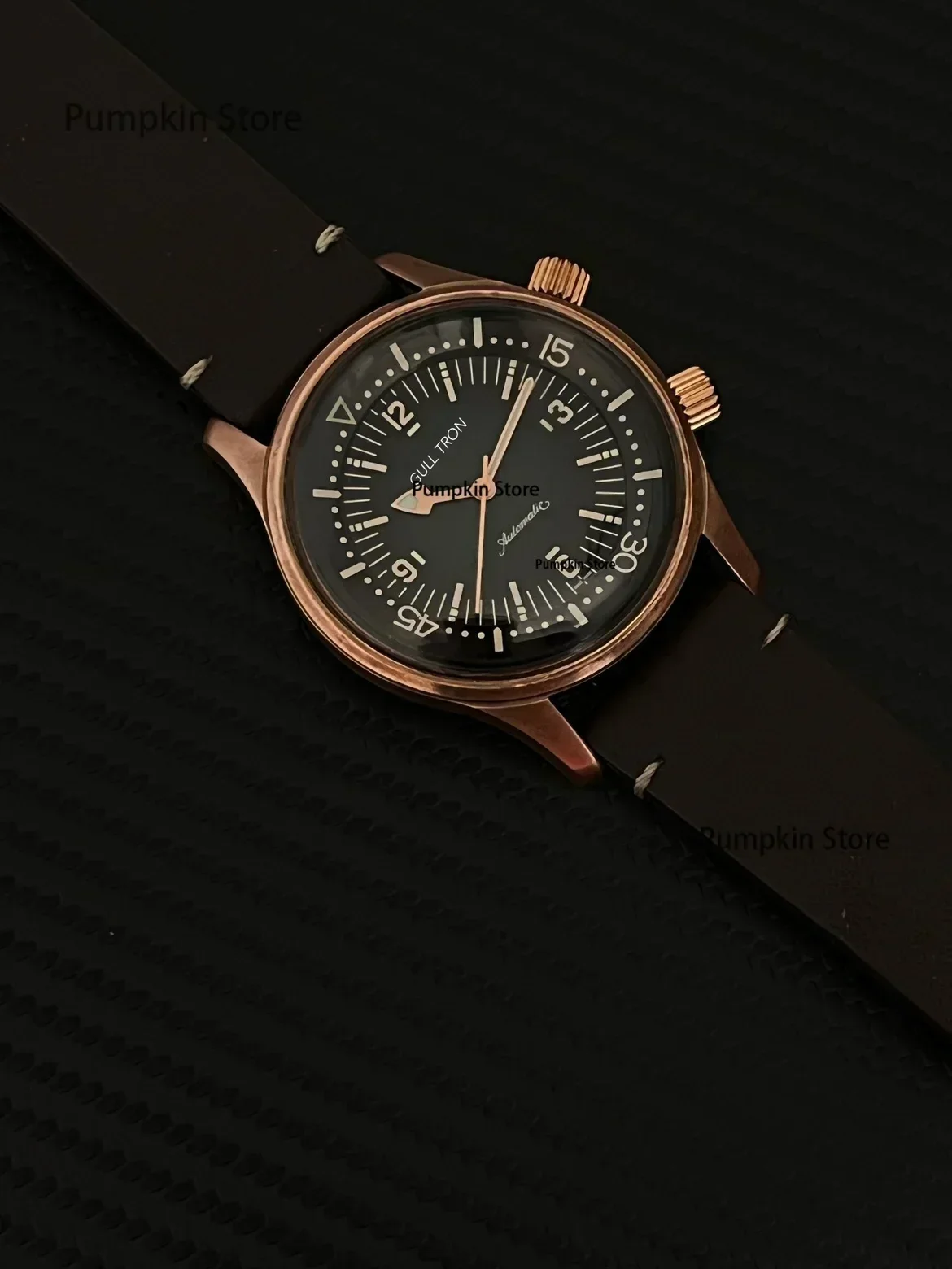 Tin bronze diving luminous automatic mechanical men's watch retro color-changing disc bubble mirror ST2130