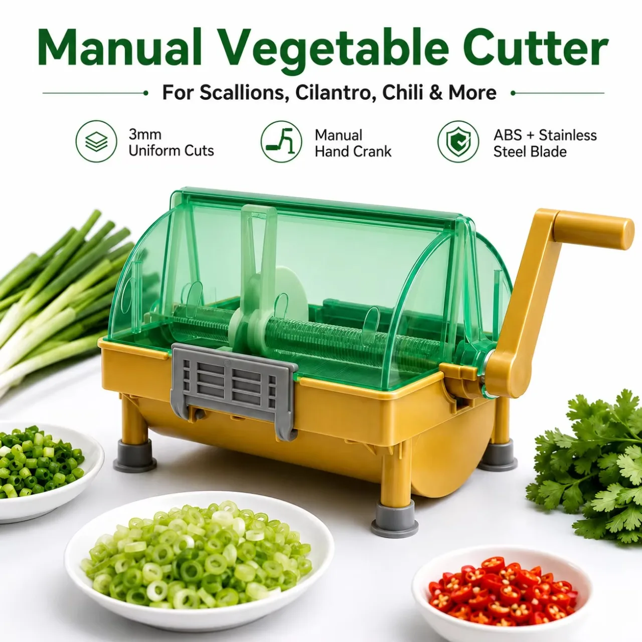 Commercial Mini Vegetable Cutter Special For Scallion Chili Coriander Garlic Slice Chive Shredding Processing Tool