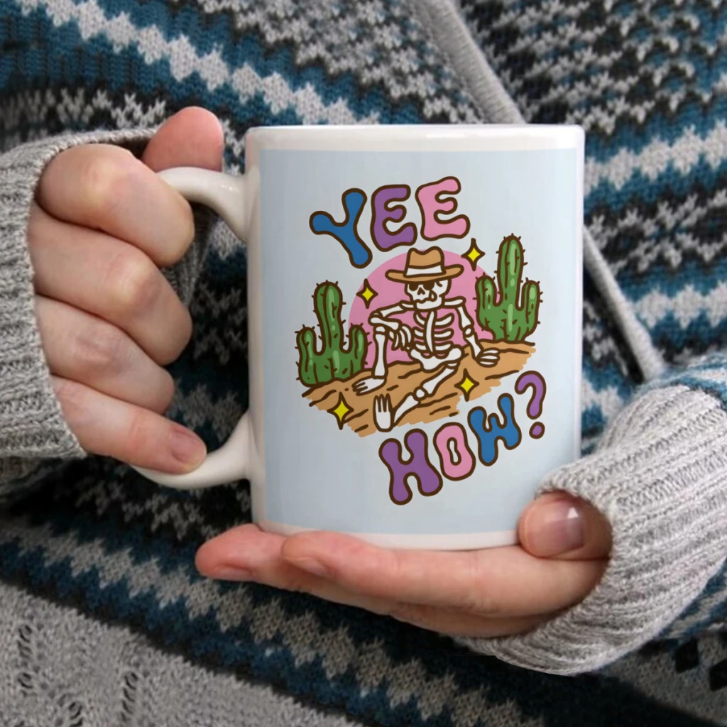 

Yeehow SkeletonCoffee Mug Tea Cup 11oz Coffee Cup Funny Birthday Ceramic Mug Personalized Cup
