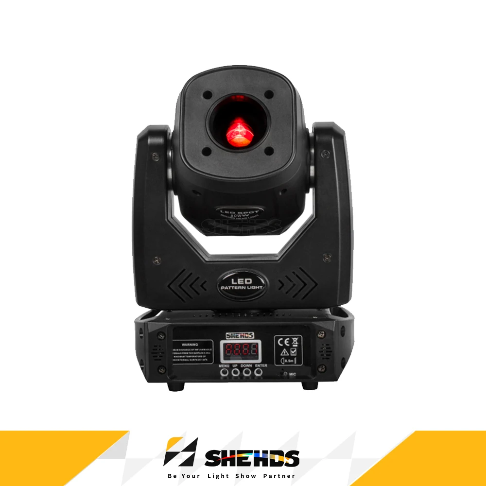 SHEHDS 80W LED Moving Head 3 Facet Prism 25 Degrees Spot Lights For DJ Disco Wedding Party 2 Years Warranty DMX512