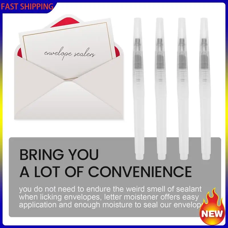 Hot Trend-10 Pieces Pencil Style Moistener Stamp Envelope Moistener Mailing Letter Sealer Envelope Licker For Office