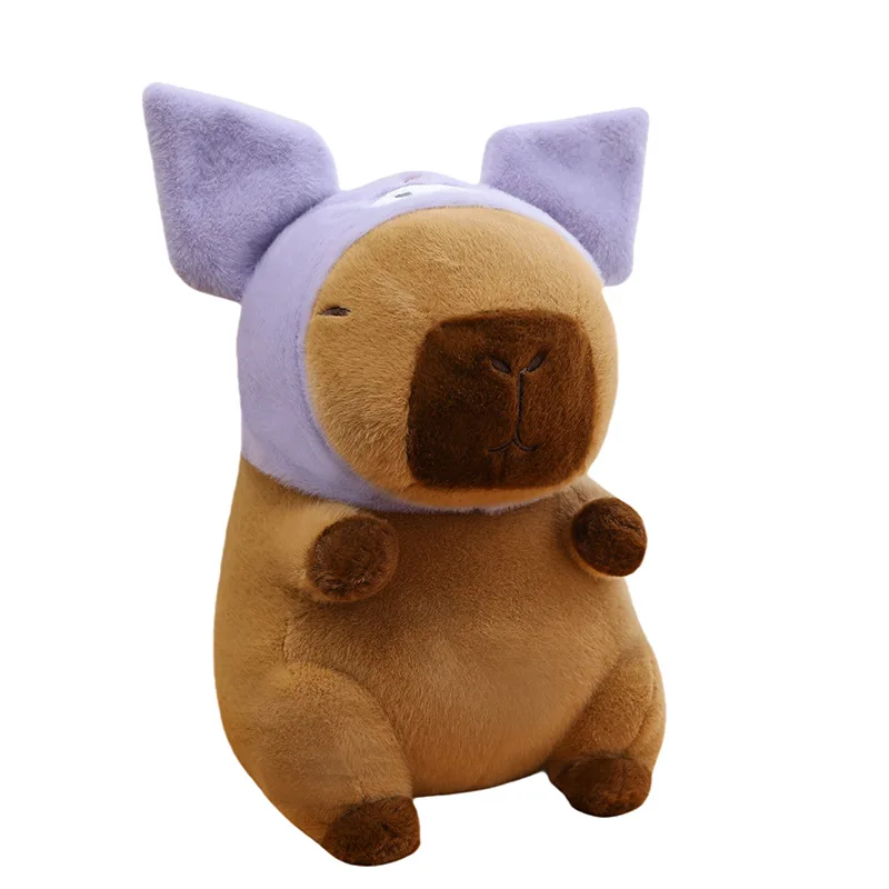 Kawaii Capybara Plush Toy Capybara Stuffed Doll with Hooded Costume Cute Plushie for Kids Birthday Xmas Gift for Girls