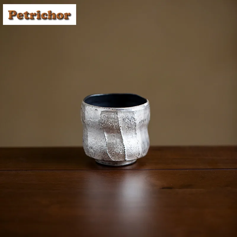 

140ml Gilt Silver Teacup Ancient Tea Bowl Cup For Tea Tea-tasting Fragrance Cup Jianzhan Master Cups Chinese Tea Set Supplies