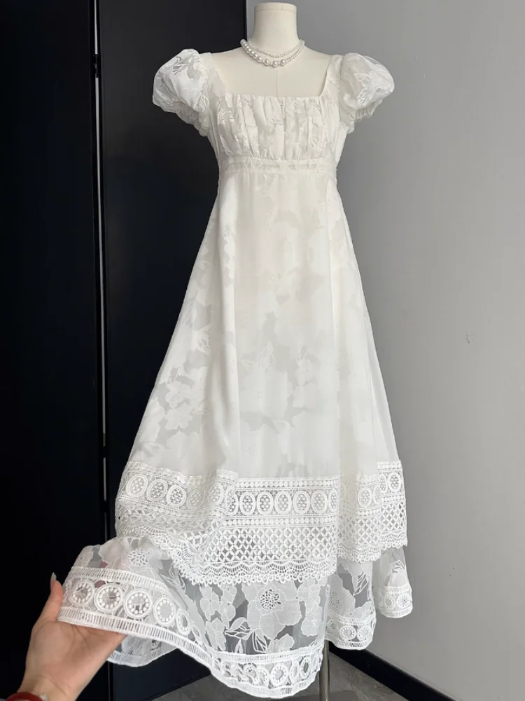 pretty little thing white embroidered dress PrettyLittleThing Embroidered White Peasant Dress Size 0 Lightweight Boho Cotton