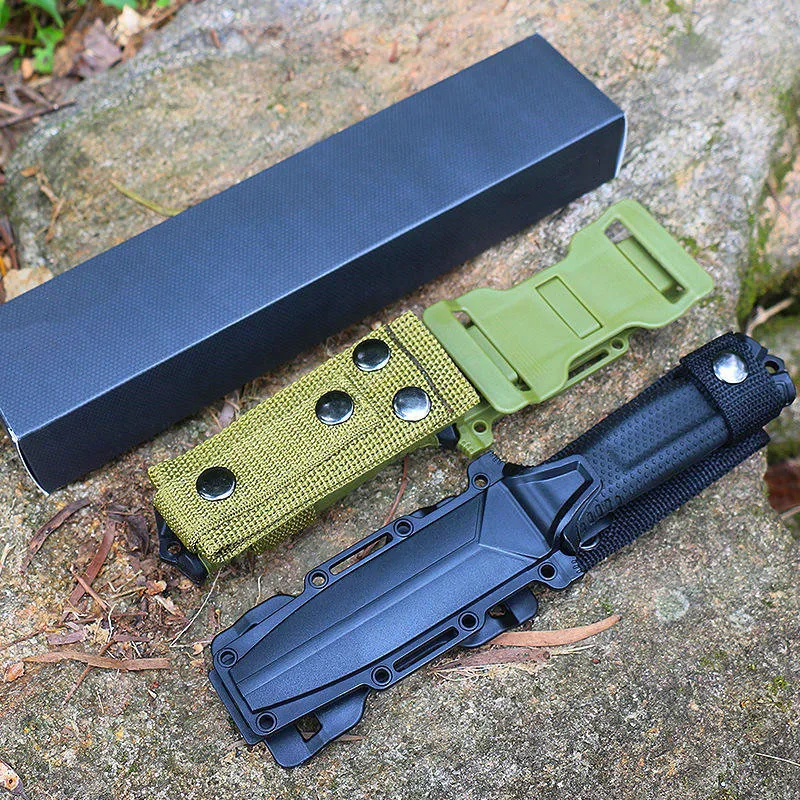 2024 new outdoor straight knife with sheath high hardness sharp multi-function knife camping portable nylon knife home