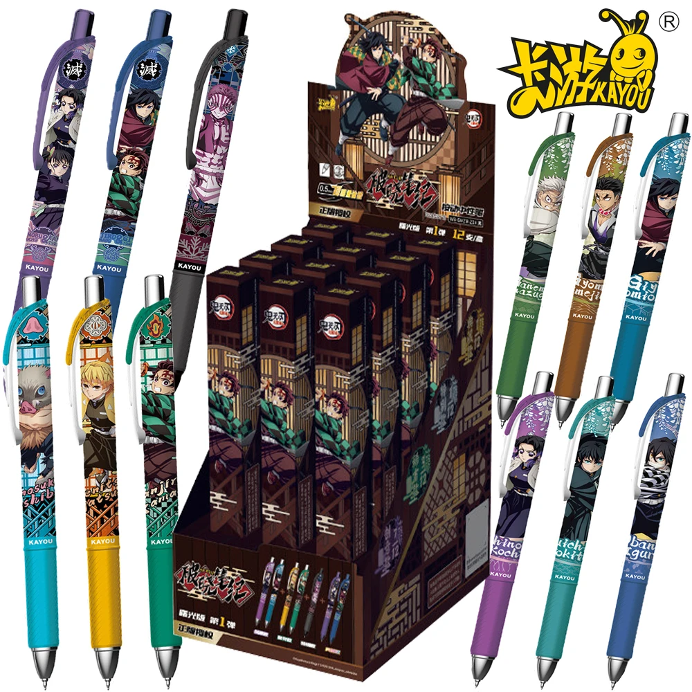 

Новая оригинальная гелевая ручка Kayou Demon Slayer (Клинок, рассекающий демонов) — коллекционная коробка-сюрприз, канцелярские товары для учебы и офиса, шариковые ручки с персонажами аниме, креативные сувениры