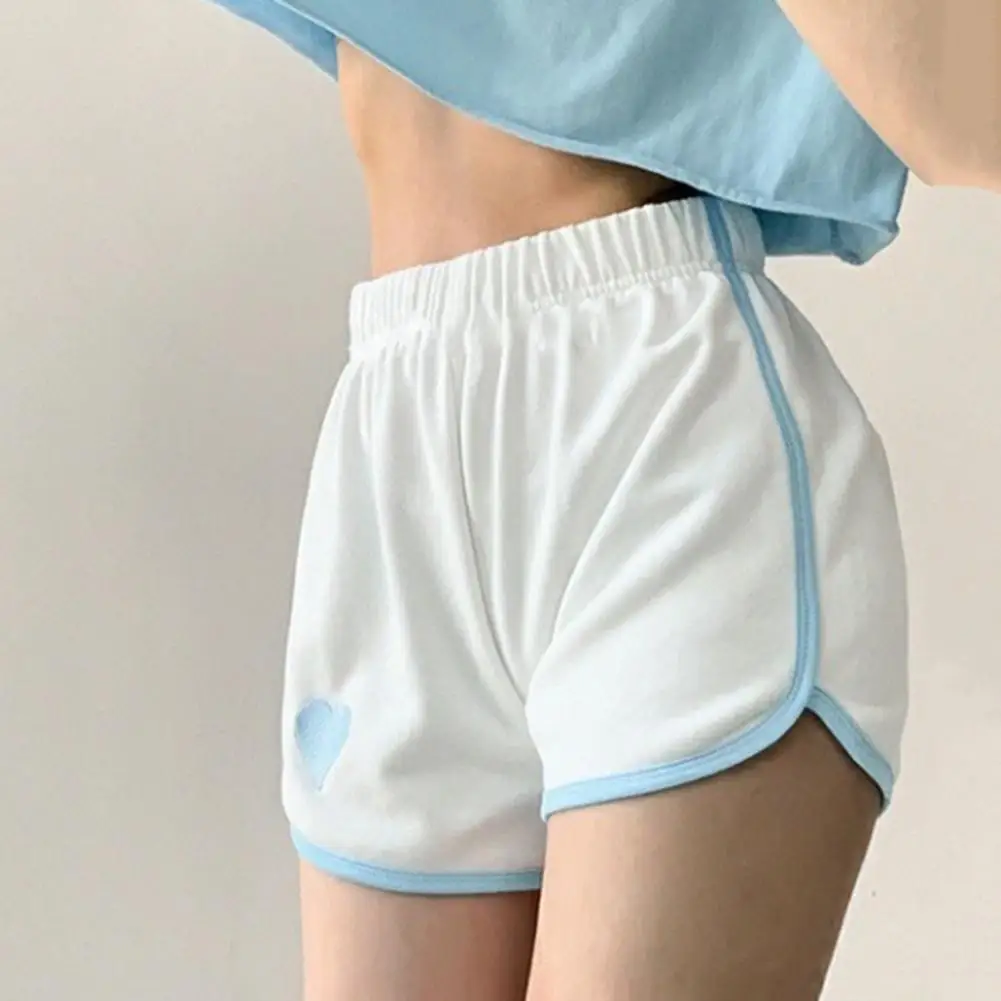 Sporty Sports Shorts A linha Skin-touch Elastic High Waisted Shorts Respirável Calças Curtas Roupas Verão