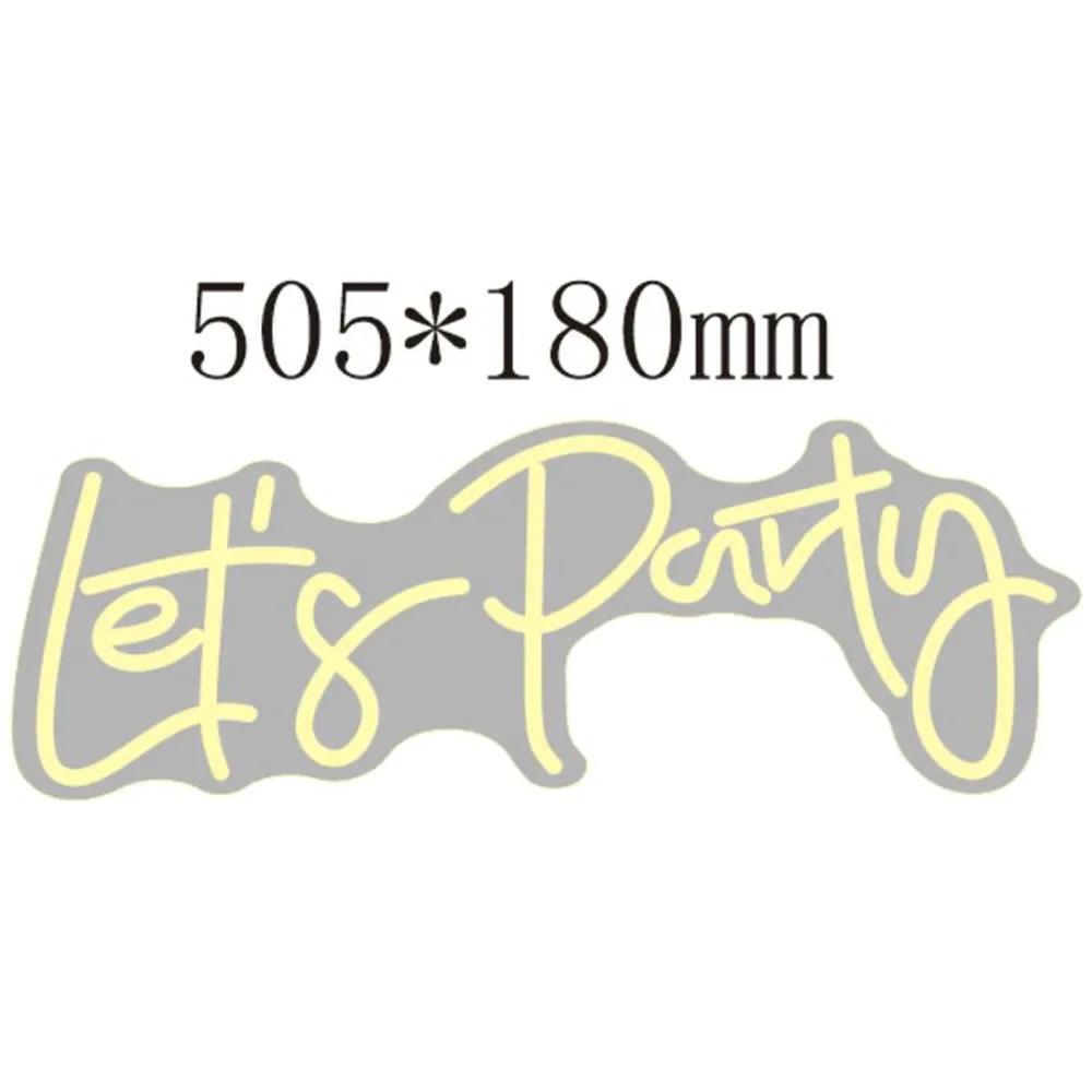 USB Powered LED Neon Sign 'Lets Party' - Customizable Personalized Neon Light for Wedding Birthday Party Bar Decoration Logo