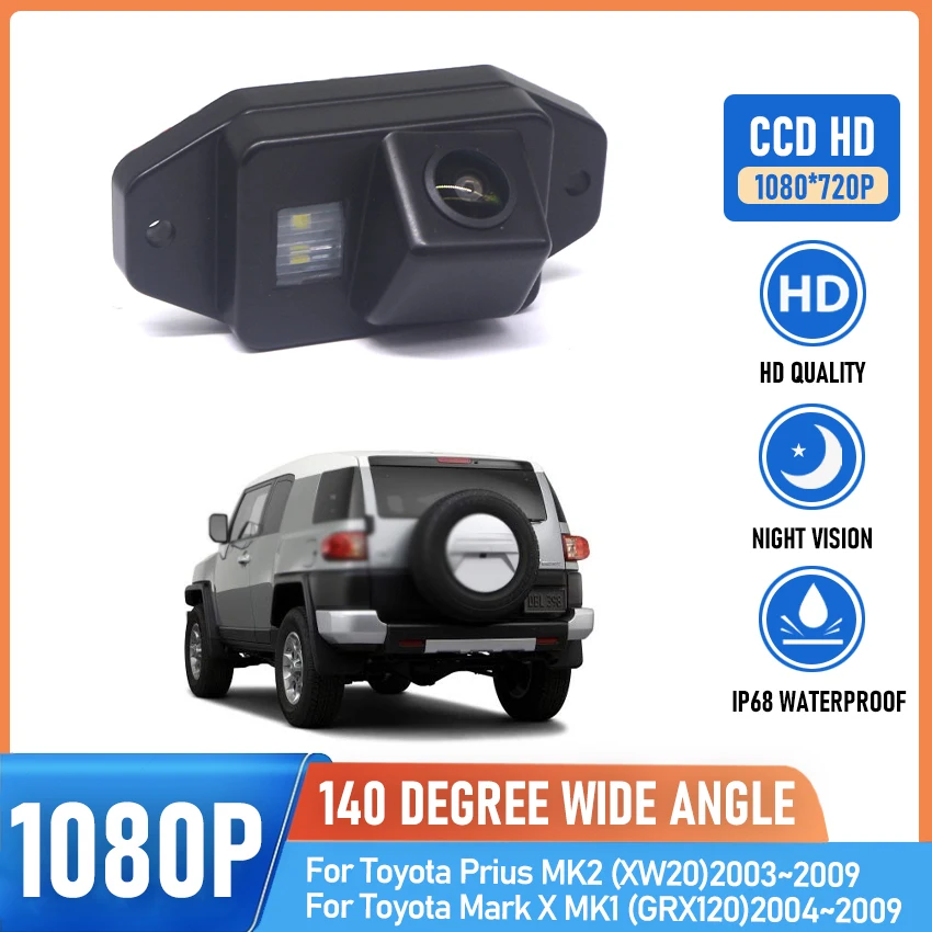 CCD HD Fisheye Rear View Camera For Toyota FJ Cruiser (GSJ15W) 2006~2018 2019 Car Backup Reverse Parking Monitor Night Vision