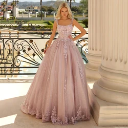 Eightree Elegant A-Line Prom Dresses Women Sleeveless Appliques Evening Dress Princess Cocktail Party Prom Ball Gowns Plus Size