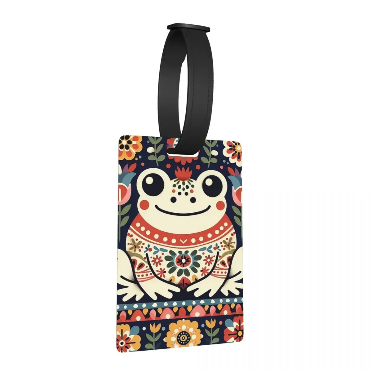 

Cute Whimsical Frog King Luggage Tags Suitcase Accessories Travel Fashion Baggage Boarding Tag Label Holder ID Name Address