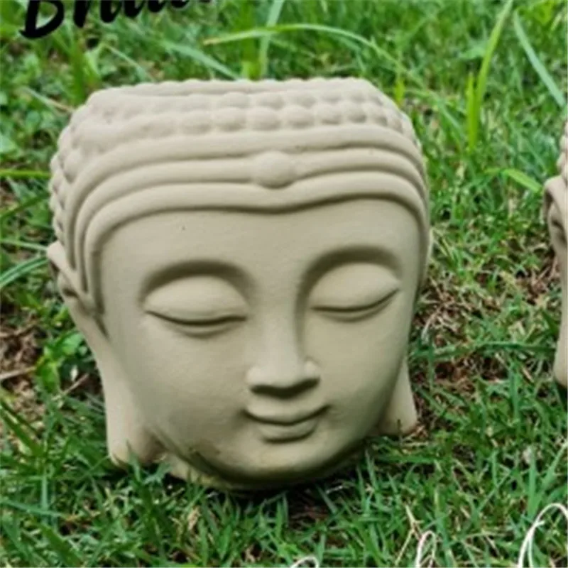 Planter Vase Mould Diy Silicone Concrete Resin Craft Flower Pot Making Home Decoration Buddha Molds