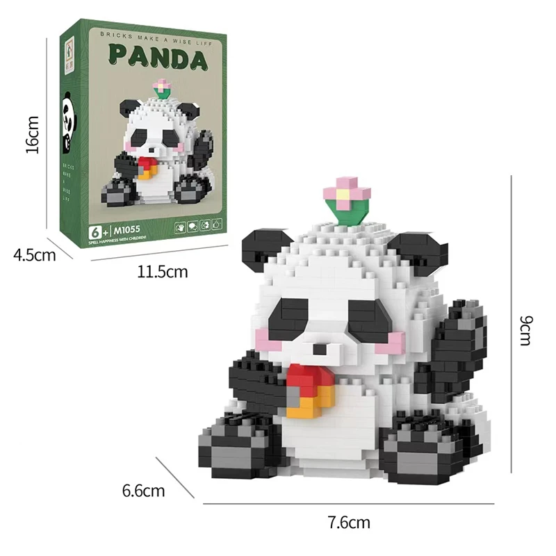 New Fun Giant Panda Huahua Cute Orchid Feiyun Cute Puzzle Assembling Children\'s Birthday Gift Puzzle Assembling Toy