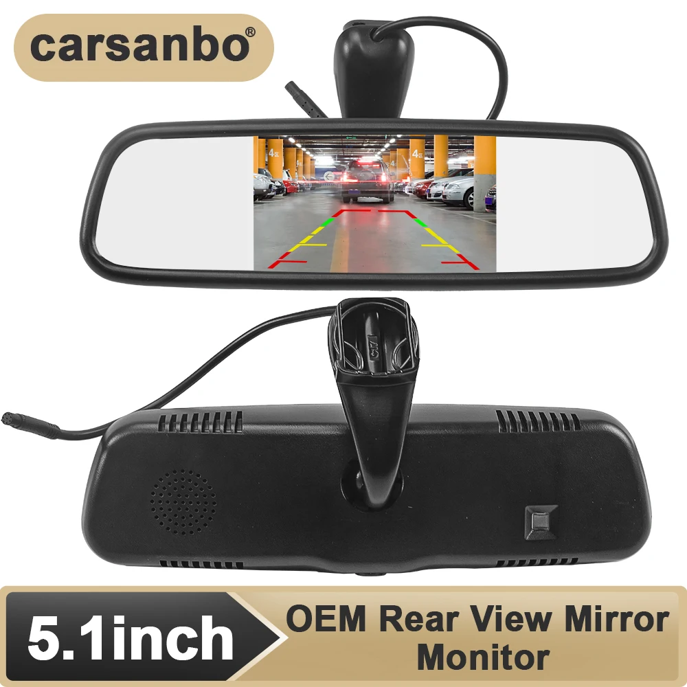 

Carsanbo AHD 5.1Inch Rear View Mirror Monitor Reversing Backup Camera For Kia Cerato Sportage Soul For Hyundai ACCENT Elantra