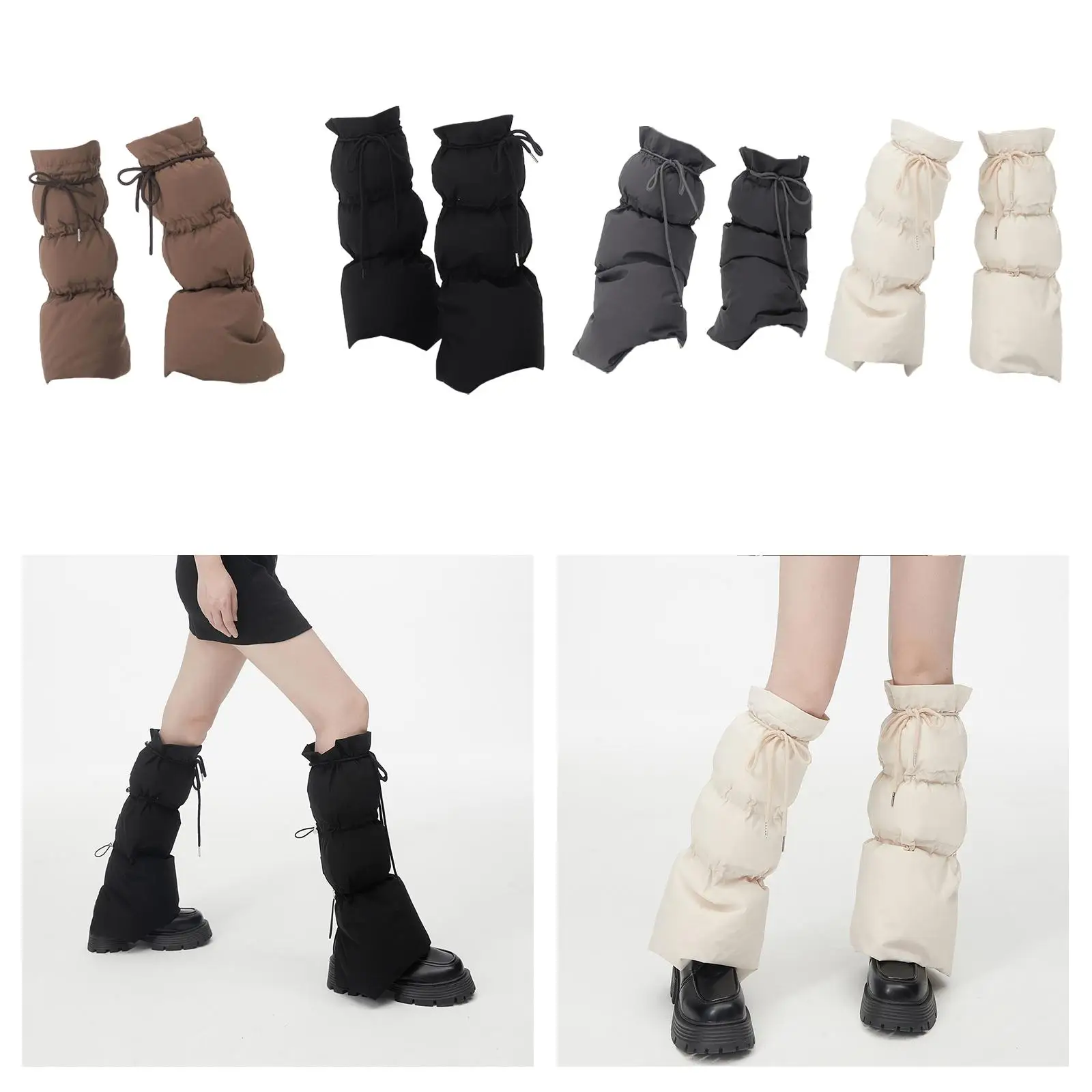 

Women Winter Padded Puffer Leg Warmers for Climbing Outdoor Workers Trekking