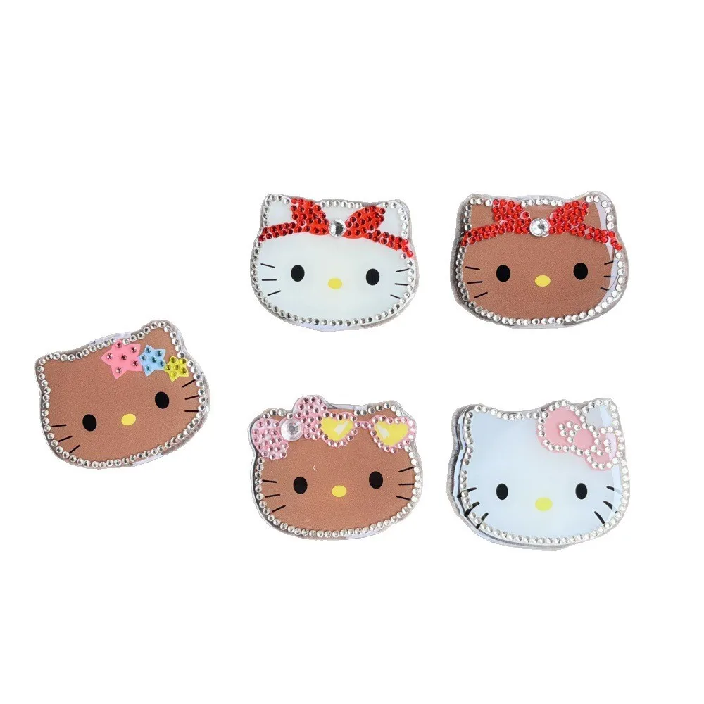 

Зеркальный клейкий держатель-наклейка Kawaii Sanrio Hello Kitty для телефона, настольный держатель, наклейка на заднюю панель, подарки