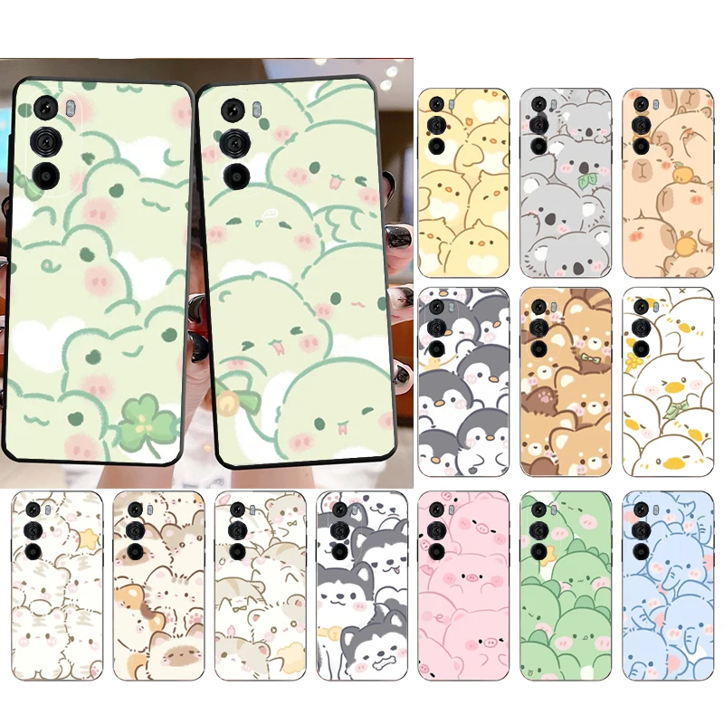 

Case For Motorola Edge 50 40 Pro 60 50 40 30 Ultra Neo Fusion Moto G85 G72 G53 G54 G84 G13 G32 Animal capybara Dog Fro Pig Fox