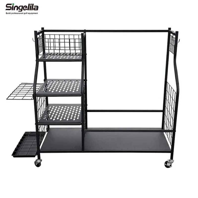 Singelila Golf Storage Cart Oversize Perfect for Storing and Organizing Golf Bags and Golf Accessories to Save Space