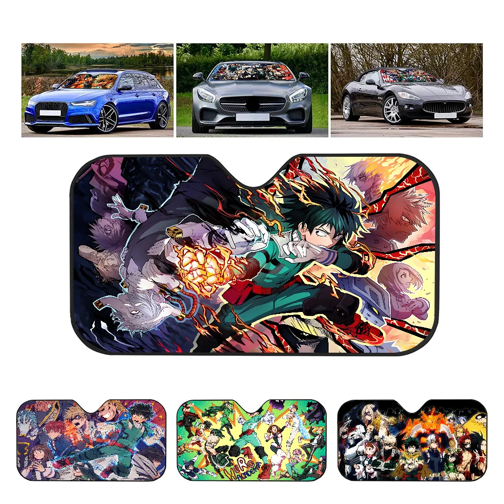 

Japanese Anime Cartoon My Hero Personalized Windshield Sunshade Car Cover Sun Shade Sun Visor Car-covers Car Solar Protection