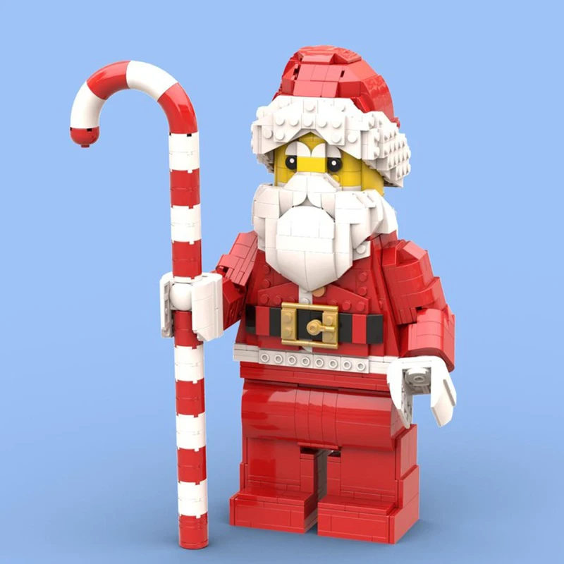 New 1045Pcs Christmas Moc Miniature Character Buildable Figure Model Building Blocks Diy Creative Ideas Toys Brick Birthday Gift