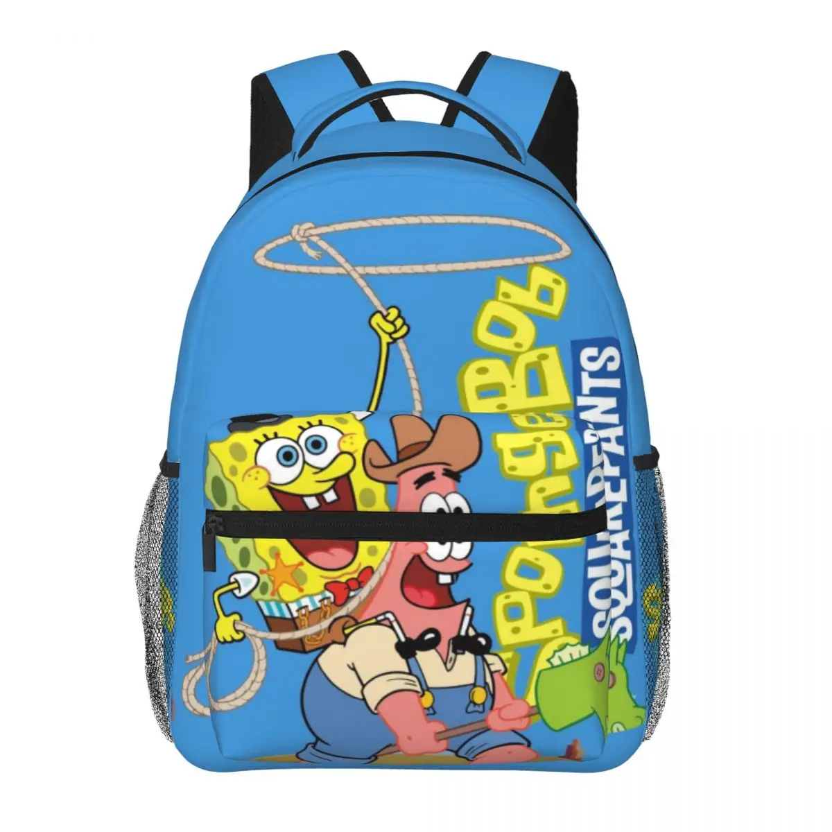 Spongebob Nieuwe Modieuze Patroon Schooltas Print Lichtgewicht Rugzak 17Inch