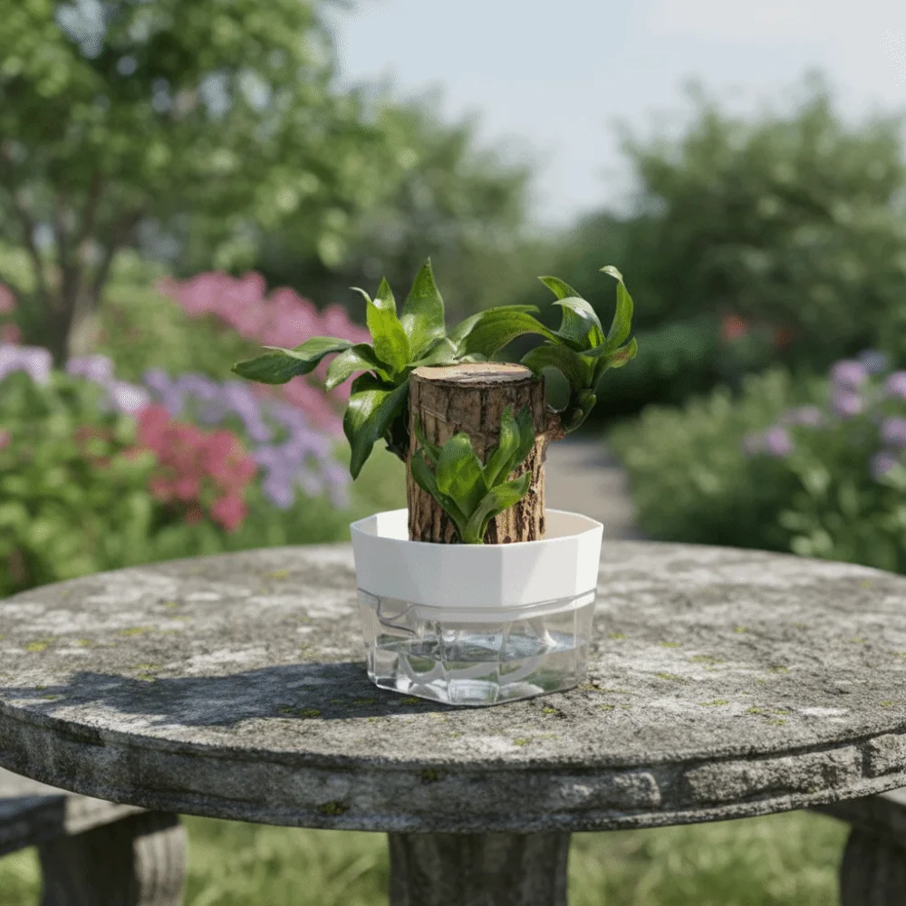 6PCS Root Visibility Hydroponic Container Eco-Friendly Plastic Self-Absorbing Flower Pot Water Storage Lazy Flowerpot Hyacinth