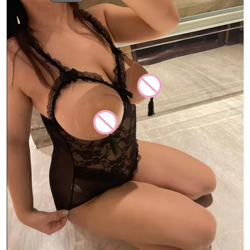 Женский открытый бюстгальтер больших размеров, боди с вырезами для секса, кружевная прозрачная одежда для сна, сексуальное женское белье, одежда для ночного клуба, костюмы