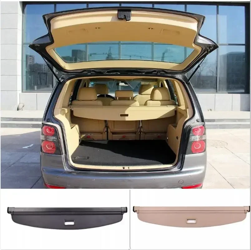 2005-2015 For Volkswagen VW Touran  Rear Parcel Shelf Car styling Trunk Cover Material Curtain Rear Curtain Retractable Spa