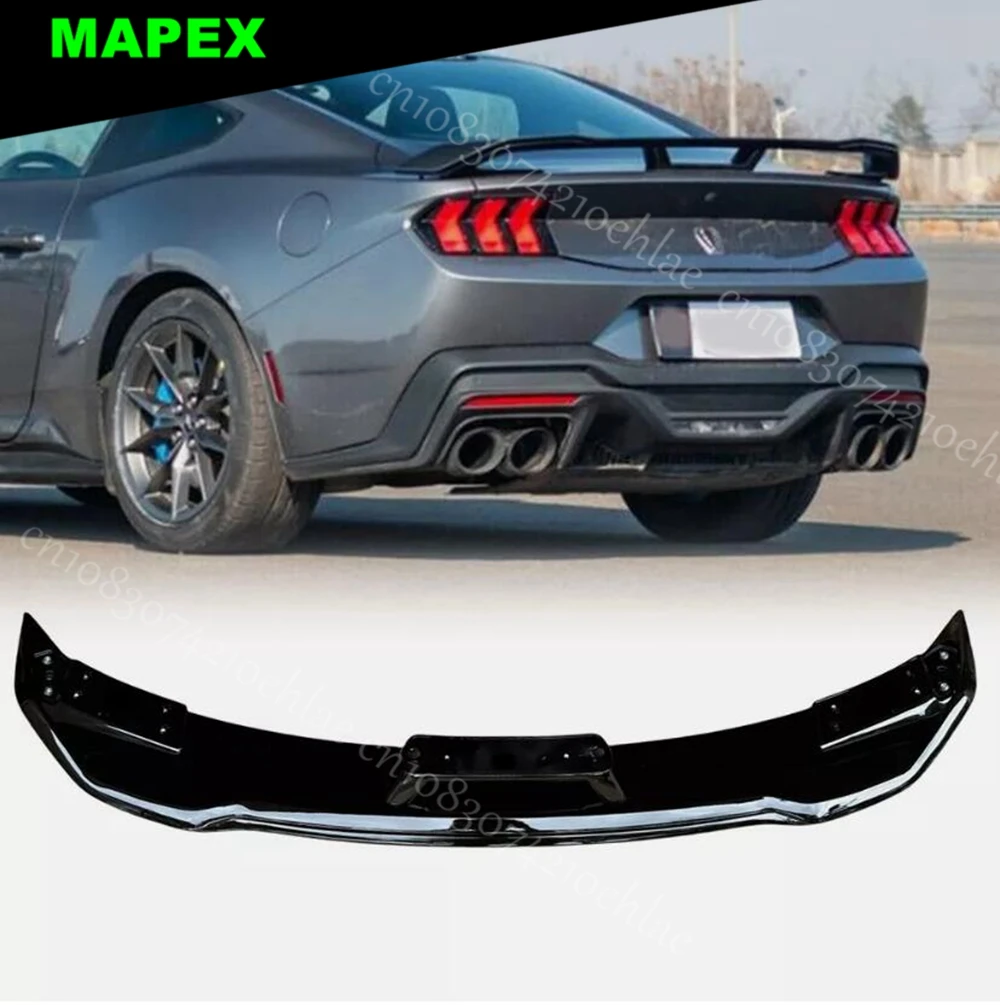 

For 2024-2025 Ford Mustang GT Track Pack Sty Rear Trunk Spoiler Wing Gloss Black