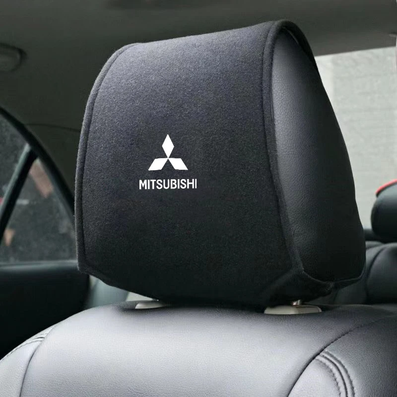 

Car Headrest Cover Seat Head Pillow Neck Covers For Mitsubishi Lancer Asx Outlander Colt Pajero L200 Galant Space Star Accessory
