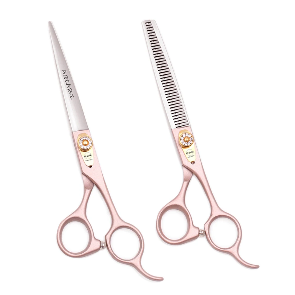 

Hairdressing Scissors Professional 5.5" AQIABI Japan Stainless Green Thinning Scissors Barber Shop Hair Cutting Scissors A1104