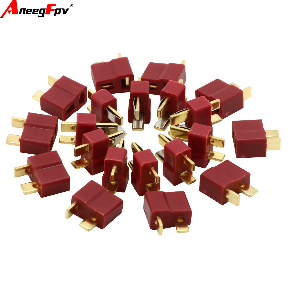 100 stks/partij T-Plug Deans Connectors Set voor RC LiPo Batterij Helikopter Mannelijke en Vrouwelijke Terminals, Assortiment Kit